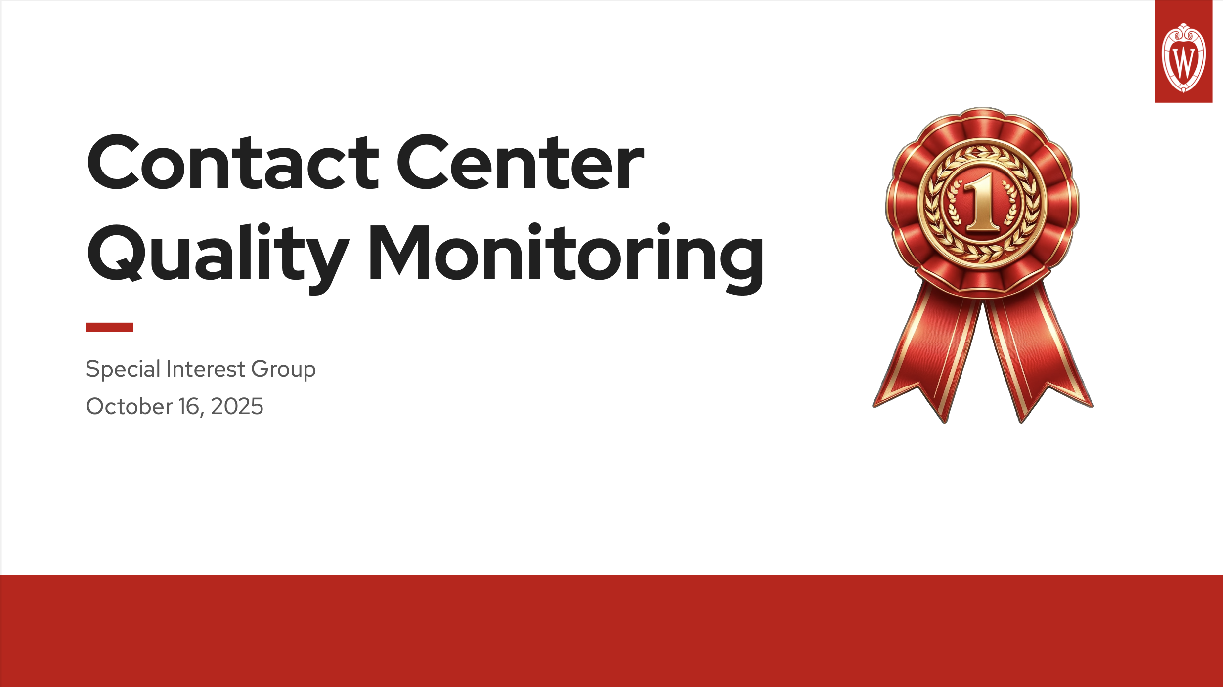 UWEBC Presentation Slides: Contact Center Quality Monitoring thumbnail
